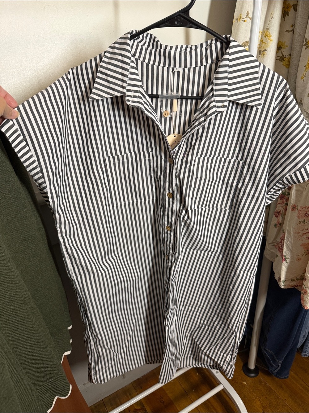 Black & White Striped women’s dress size large